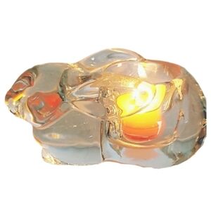 Vintage Bunny Candle Holder by Indiana Glass